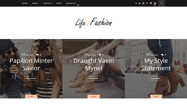 Life Fashion Blogger Template