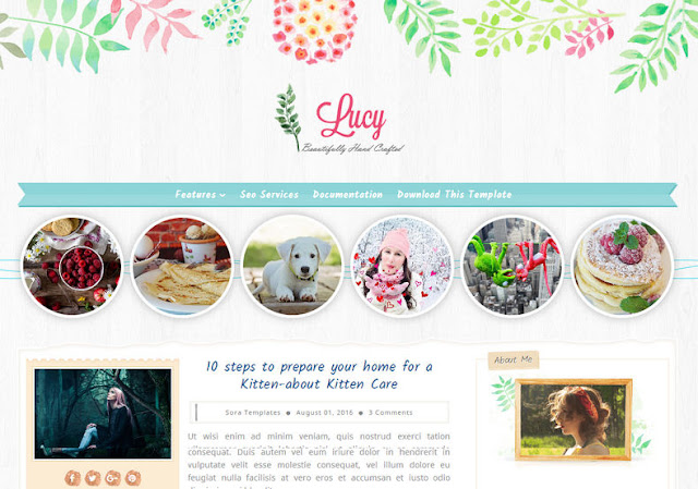 Download Lucy Beauty Blogger Template