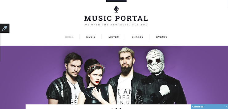 Plantilla Web Responsive para Sitio de Portal de Música