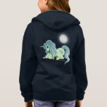 Moonlight Unicorn Girl's Zip Up Hoodie Sweatshirt