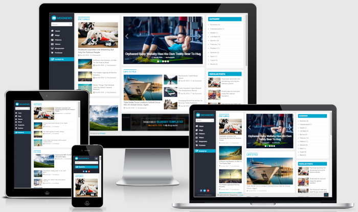 Responsive View - MogNews Blogger Template