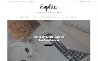 Sophia Minimal Blogger Template