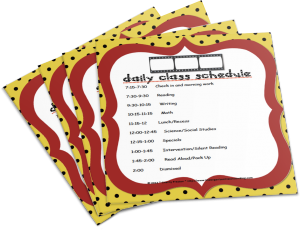 Want a free copy of the Daily Class Schedule?