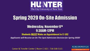 Hunter College On-Spot Admission