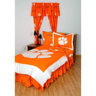  Skirts  King Size on Clemson Bed In A Bag With Team Colored Sheets Size  King