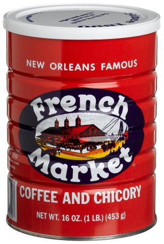 French Market Coffee & Chicory, Medium-Dark Roast, Creole Roast, 16-Ounce Cans (Pack of 3)