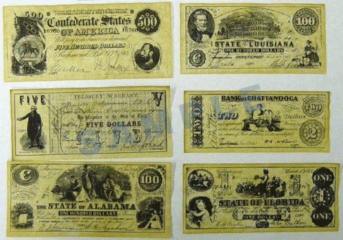 Confederate Currency Set B