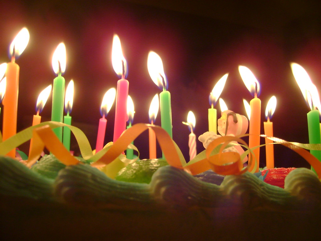 birthday cake candles cake