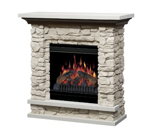 Dimplex Lincoln Electric Fireplace with 20 Inch Firebox, Rustic Stone, GDS20-ST1037