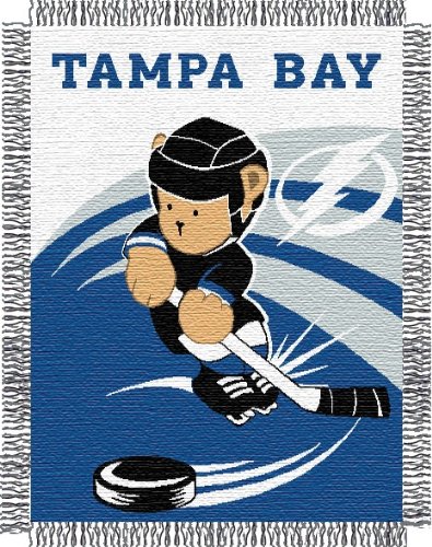 NHL Tampa Bay Lightning Woven Jacquard Baby Throw Blanket