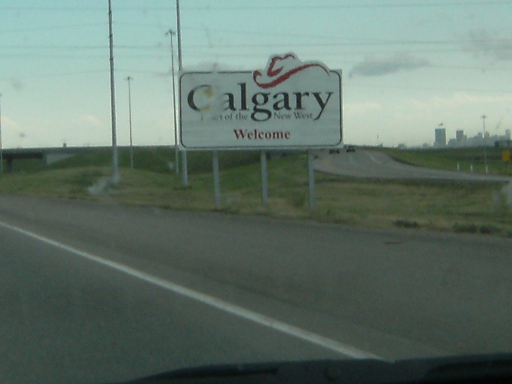 Heading into Calgary along the QEII from Edmonton