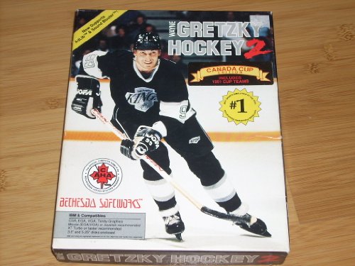 1990 WAYNE GRETZKY HOCKEY 2 CANADA CUP EDITION Computer Game Software (Includes 1991 Cup Teams) by Bethesda Softworks. 1991 Best Sports Simulation of the Year. Retail box includes software and manual.
