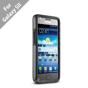 Acase(TM) Samsung Galaxy S2 S II (SGH-I777) Superleggera PRO Dual Layer Protection case for Samsung Galaxy S2 S II (SGH-I777) **ONLY FOR Canadian, International and AT&T VERSION**(Black)