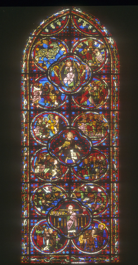 Bourges, Cathédrale St Etienne, Bay 14, Apocalypse window