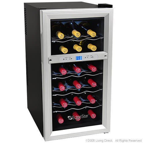 18 Bottle Dual Zone Wine Cooler - Digital Control