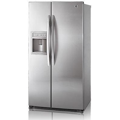 LG : LSC27910ST 26.5 cu. ft. Side by Side Refrigerator - Stainless Steel