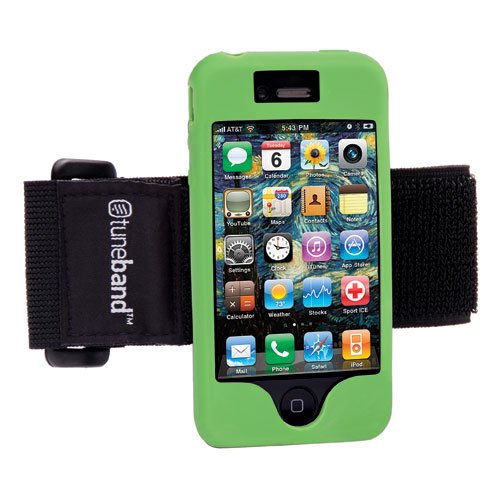Tuneband for iPhone 4 and iPhone 4S Special Edition for Clinica Verde, Grantwood Technology's Armband, Silicone Skin, and Front and Back Screen Protector, Green