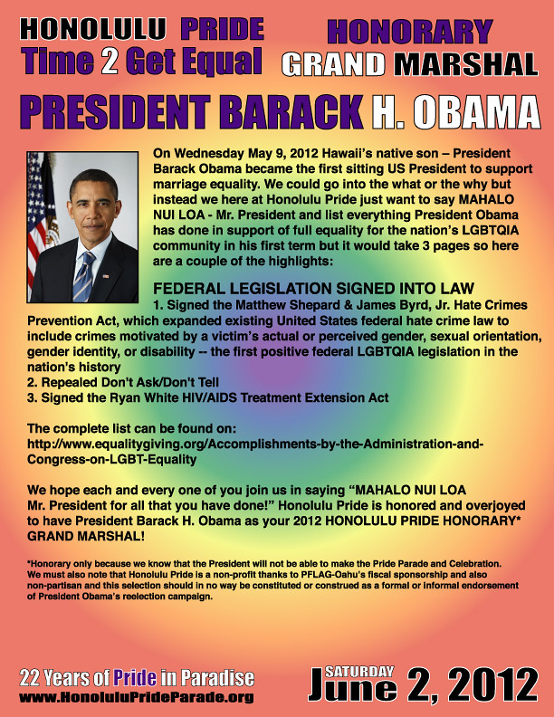 Honorary Grand Marshal President Barack Obama