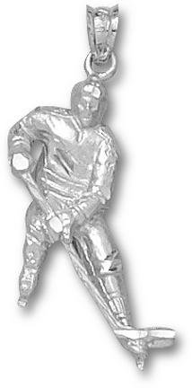 Large "Hockey Player" Pendant - Sterling Silver Jewelry
