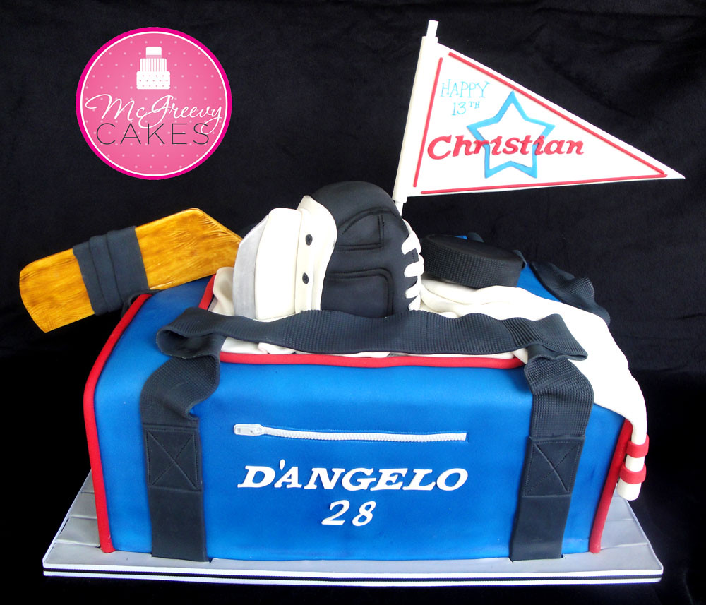 Hockey Duffel Bag cake