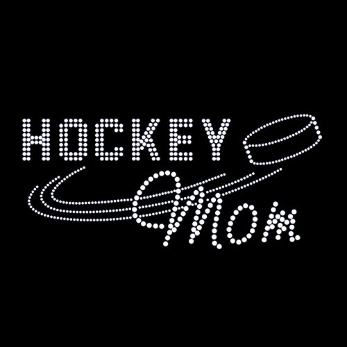 Hockey Mom Iron On Rhinestone Crystal T-shirt Transfer