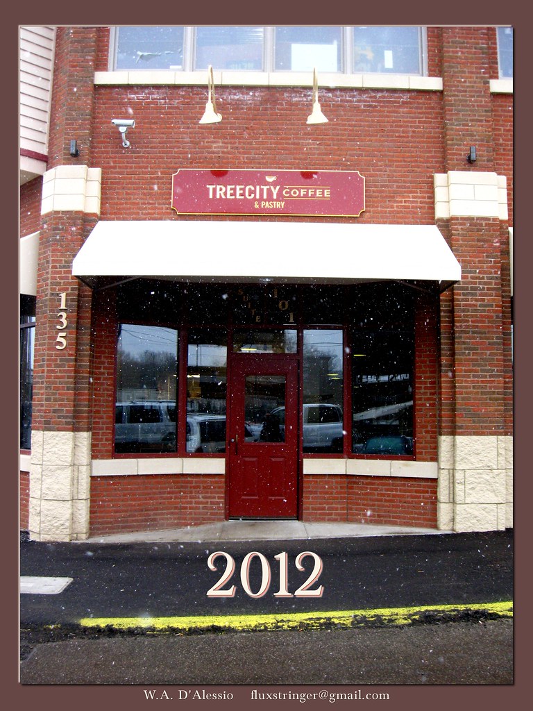 Snowy Beginning for TreeCity Coffee, Kent Ohio