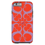 Red Heart Fractal Pattern iPhone 6 Case