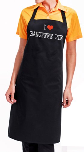 I Love Banoffee Pie Apron, fantastic foodie gourmet gift with wrapping and gift message service available