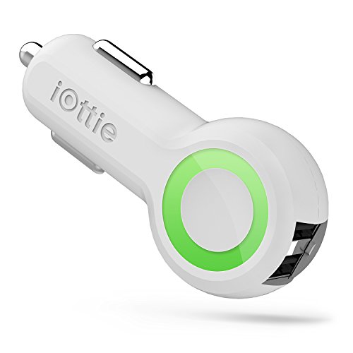 iOttie RapidVolt 5Amp/25-Watt Dual Port USB Car Charger for iPhone 6/Plus Smartphones and Tablets - Retail Packaging - White