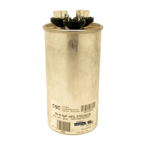 CAPACITOR 35+5 MFD 370 VAC ROUND DIRECT REPLACEMENT FOR CARRIER BRYANT PAYNE DAY & NIGHT OEM PART P291-3553