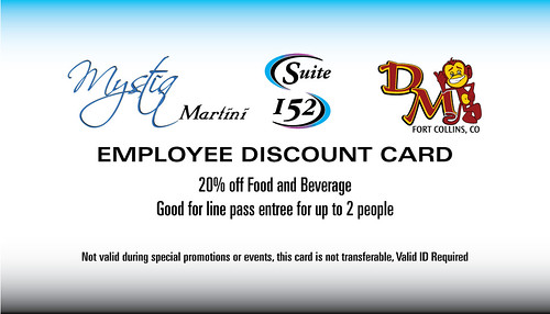 Mystiq - Suite 152 - Drunken Monkey® Employee Discount Card