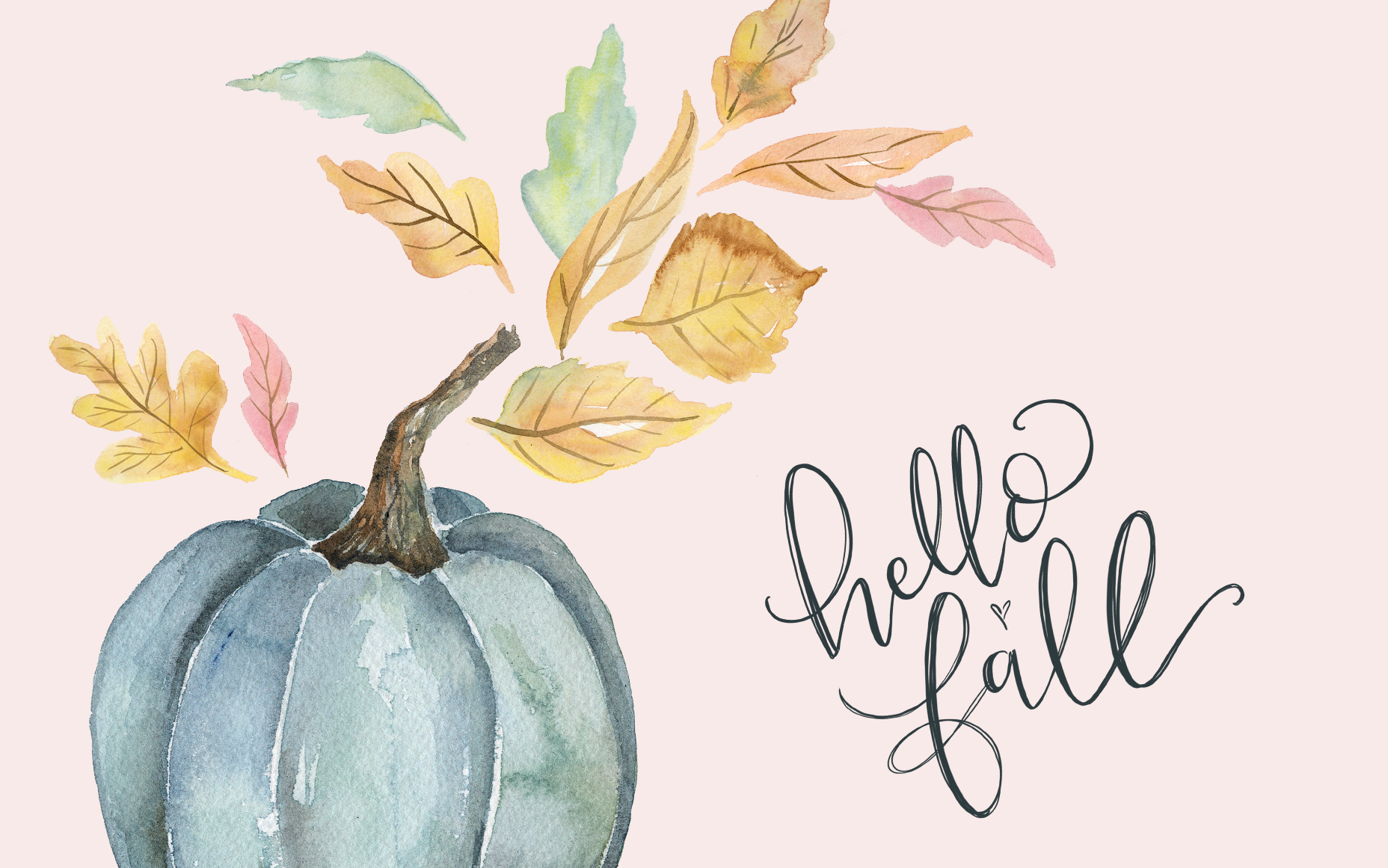 Wallpaper Aesthetic Hello Watercolor Background Wallpaper Image