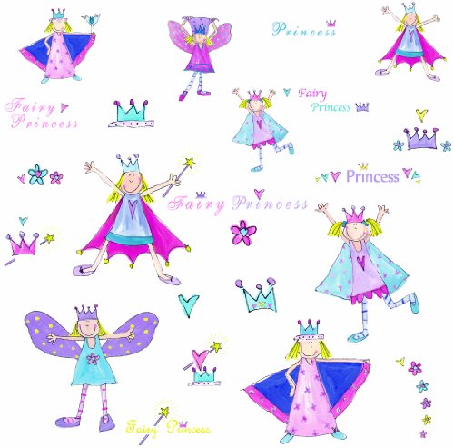RoomMates RMK1015SCS Fairy Princess Peel and Stick Wall Decals