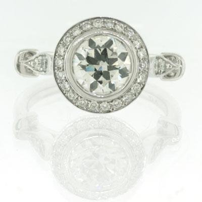1.69ct Old European Round Cut Diamond Engagement Anniversary Ring