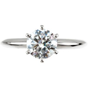 GIA Certified Round Brilliant Cut Diamond Platinum Solitaire Engagement Ring (1/2 Ct. H Color, VS2 Clarity)