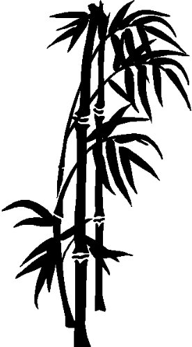 BAMBOO TREE WALL ART STICKERS DECALS HOME DECOR GRAPHICS, BLACK