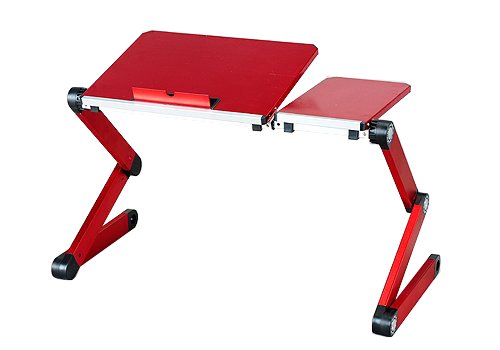 iCraze Stand for Laptop, Ipad and Books + Laptop Table Laidback Computer Desk Portable Bed Tray Book Stand Multifuctional (red)