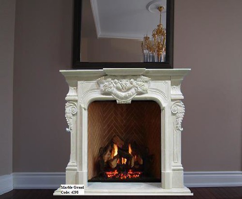 Marble Fireplace Mantel-MarbleGrand Code 4298