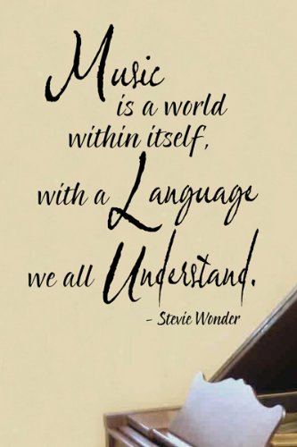 Music is a world vinyl wall lettering words sticky art home decor quotes stickers decals, 23