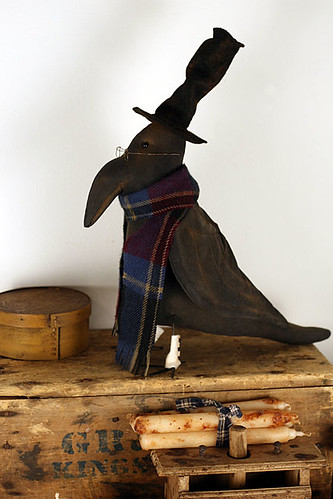 Primitive Folk Art Crow Doll