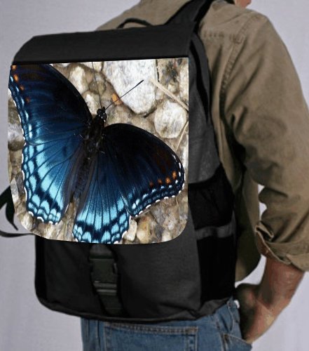 Blue Shaded Butterfly Back Pack - School Bag Bag - Laptop Bag -Book Bag - Unisex - Ideal Gift for all occassions!
