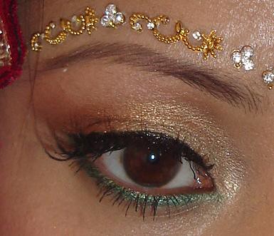 Bridal eye makeup