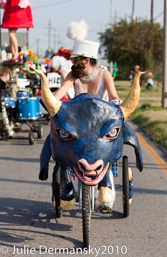 bull bike in parade