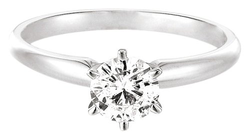 Certified Platinum Round Solitaire Diamond Engagement Ring (2 cttw, G-H Color, VS2 Clarity), Size 7