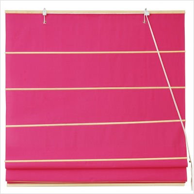 Cotton Roman Shades Blinds in Pink Width: 72
