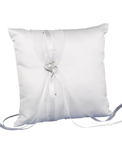 Hortense B. Hewitt Wedding Accessories Ring Pillow, Heartfelt Whimsy, 8-Inch Square