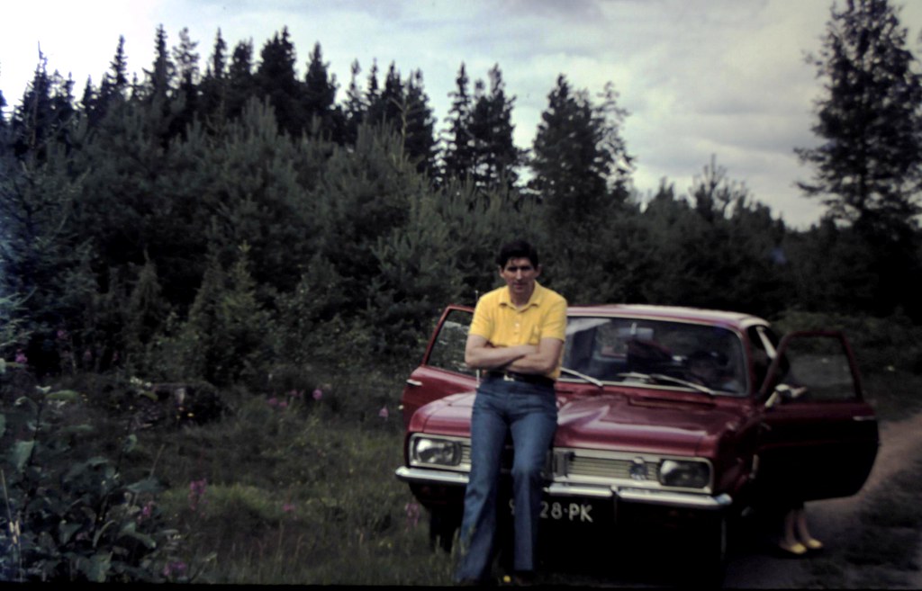 My father - when he was my age now- with his first all new car