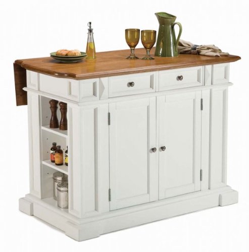 Home Styles Kitchen Island in White Finish