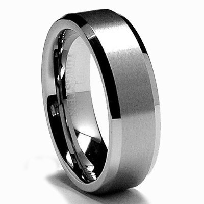 8MM Tungsten Carbide Men's Ring in Comfort Fit and Matte Finish Sz 9.5