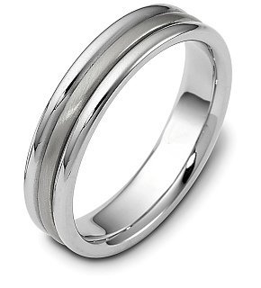 5mm Custom Design Platinum Wedding Band Ring - 5